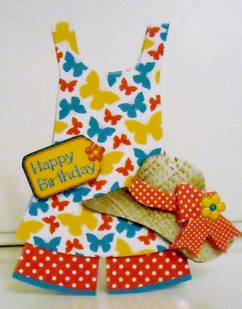 Butterflies~ Summer Outfit-shaped Card Mini Kit by Pam Stubley