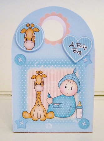 Giraffe Baby Boy Gift Bag by Pam Stubley