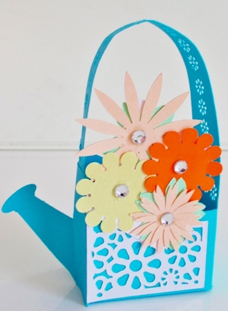 May Day Watering Can Basket Template #2 by Pam Stubley