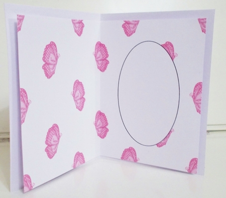 Gingham Butterfly Pink Insert by Pam Stubley