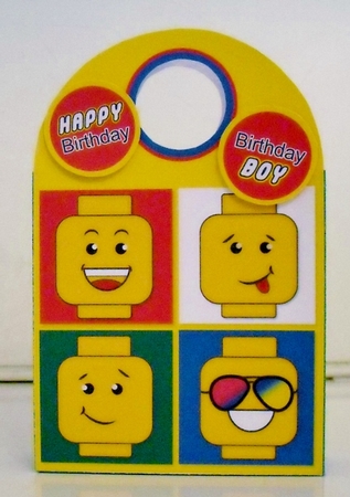 Brick Faces Large Gift Bag by Pam Stubley
