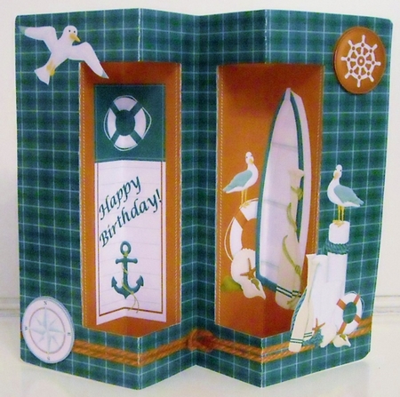 Sail Away Box Card Multipurpose Card and Envelope by Pam Stubley