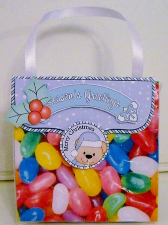 3D Xmas Austin Bear Gift Bag Mini Kit by Pam Stubley