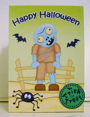 3D Little Halloween Zombie Scream Gift Bag Mini Kit by Pam Stubley