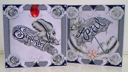 Black and White Birth Month Bumper Kit by Pam Stubley
