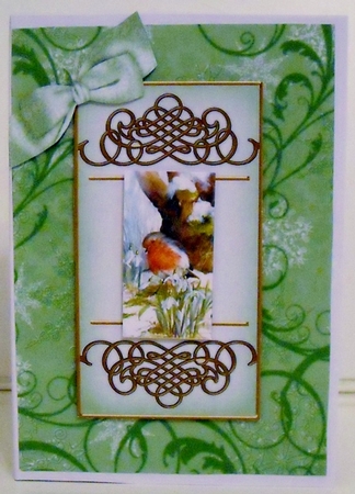 Spring Robin Merry Christmas Double Fold 3D Card Minikit by Pam Stubley