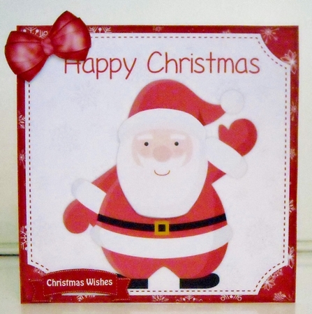Christmas Jolly Santa 8x8 Topper & Embellishments by Pam Stubley
