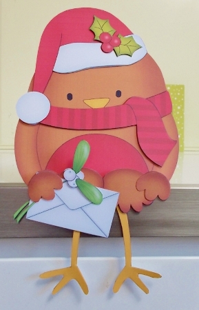 3D on the Shelf Card Kit - Little Christmas Bobbin Robin by Pam Stubley