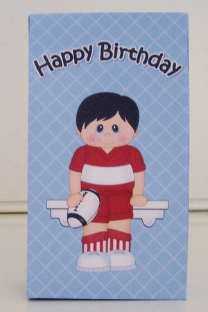 3D Birthday Little Rugby Boy Gift Bag Mini Kit by Pam Stubley