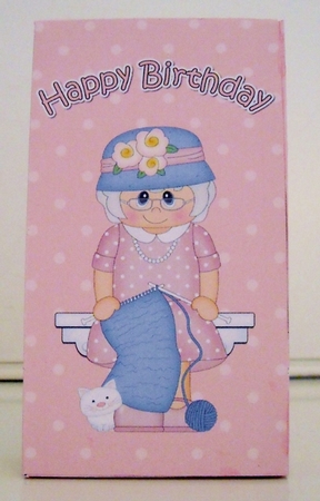 3D Birthday Gossip Galz Knitting Old Lady Gift Bag Mini Kit by Pam Stubley