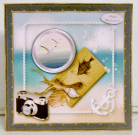 8x8 by the Seashore Card Topper 2 by Pam Stubley
