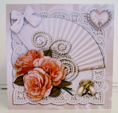 Wedding Card Vintage Roses Mini Kit by Pam Stubley