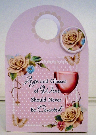 Age and Glasses of Wine Large Gift Bag by Pam Stubley