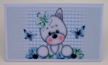 Millie with Flowers 2 Money Wallet by Pam Stubley
