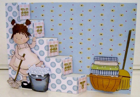 Housework Won't Kill You Vertical Stepper Card by Pam Stubley