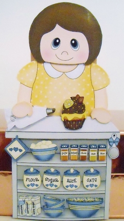 3D on the Shelf Card Kit - Little Cake Decorator Lady Gale by Pam Stubley
