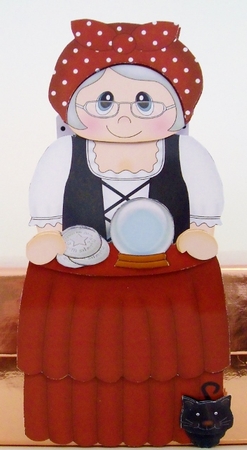 3D on the Shelf Card Kit - Little Gypsy Fortune Teller Omi by Pam Stubley