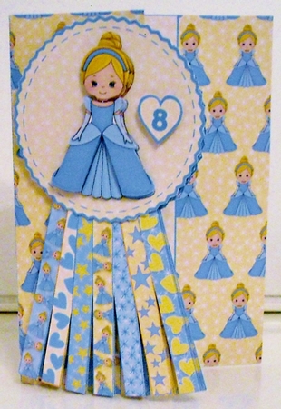 Beautiful Princess Cinderella Birthday Rosette Over the Edge by Pam Stubley