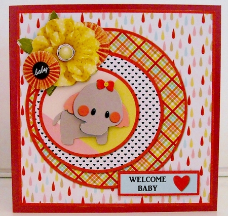 Baby Shower New Baby Elephant Rain Mini Kit by Pam Stubley