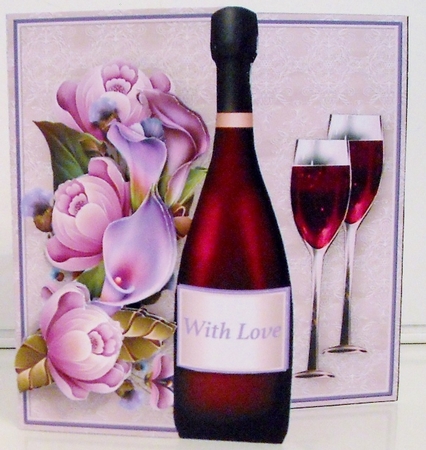 Wine Time Offset Card Mini Kit by Pam Stubley