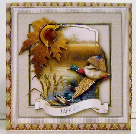 Ducks on the Water Card Topper by Pam Stubley