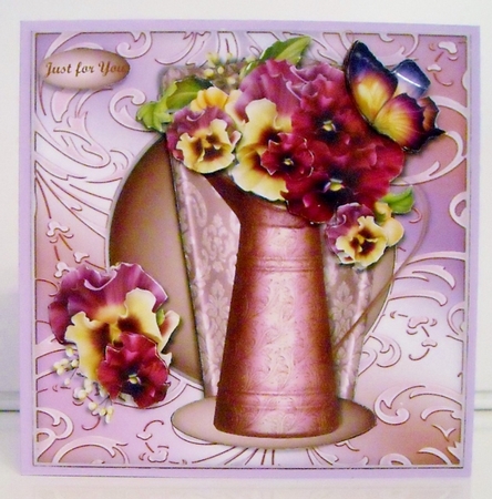 Can with Violets Mini Kit by Pam Stubley