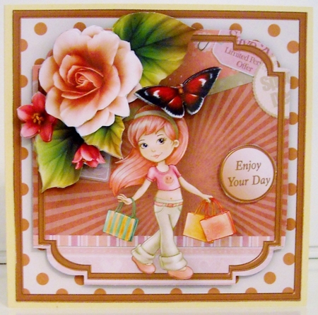 Shopping Spree Decoupage Card Mini Kit by Pam Stubley