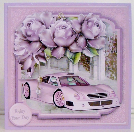 Girl Racer Decoupage Card Mini Kit by Pam Stubley