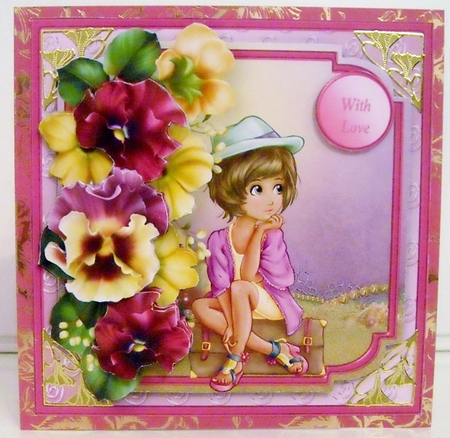 Summer Holiday Decoupage Card Mini Kit by Pam Stubley