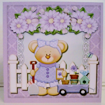 Gretchen and Her Garden Quick Card by Pam Stubley