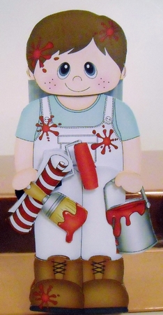 3D on the Shelf Card Kit - Painter & Decorator Zachariah by Pam Stubley