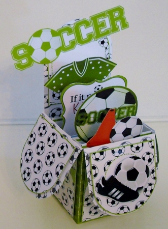 3D Pop up Box Football by Pam Stubley