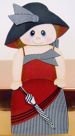 3D On the Shelf Card Kit - Fashionista Lady Arabella Beaufort dresses for a Day at the Races by Pam Stubley
