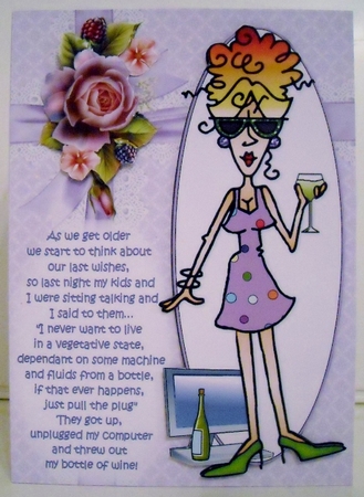 Rita has a living will quick card by Pam Stubley