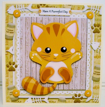 Adorable Ginger Cat 8x8 Mini Kit by Pam Stubley