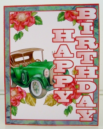 Shutter surprise kit - Green car with roses by Pam Stubley