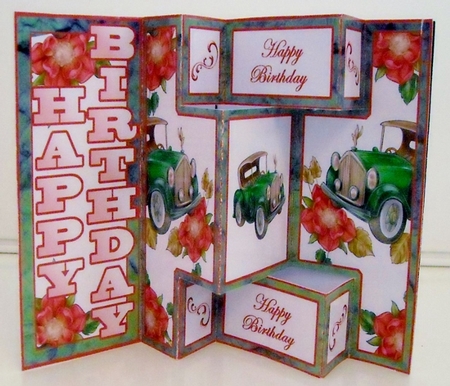 Shutter surprise kit - Green car with roses by Pam Stubley