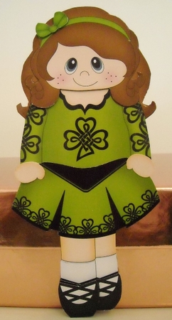 3D On the Shelf Card Kit - Little Irish Dancing Champion Ciara is going to the Ceili by Pam Stubley