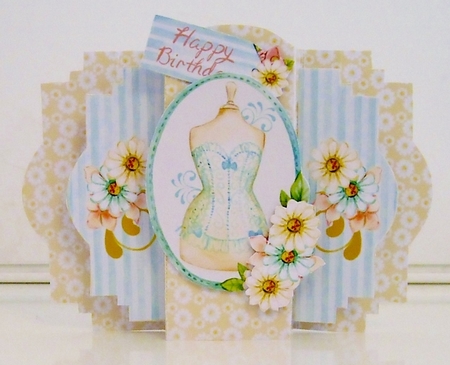 903 Female Lingerie and Daisies Center Pop Out by Pam Stubley