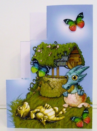 Stepping Card Dragons by Pam Stubley