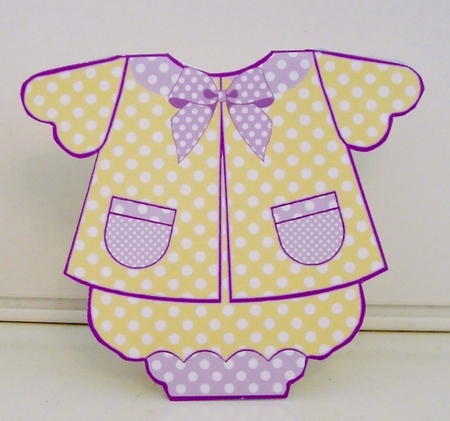 New baby girl Romper suit Card by Pam Stubley