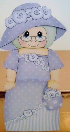 3D On the Shelf Card Kit - Fashionista Lady Verity Fortescue is off to the Garden Party by Pam Stubley