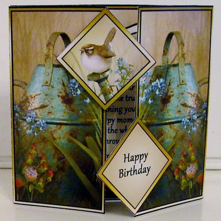 Square Gatefold - Little Wren by Pam Stubley