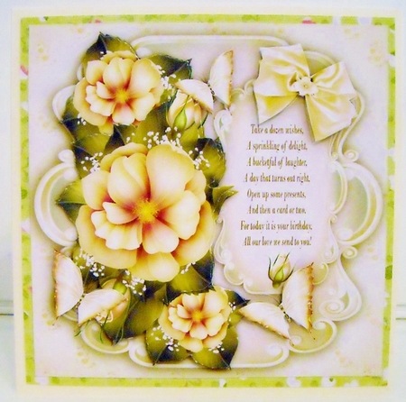 Yellow Vintage Bouquet Card Mini Kit by Pam Stubley