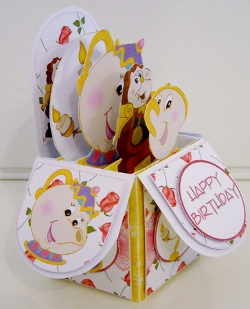 3d Box Card Beauty & the Beast theme by Pam Stubley