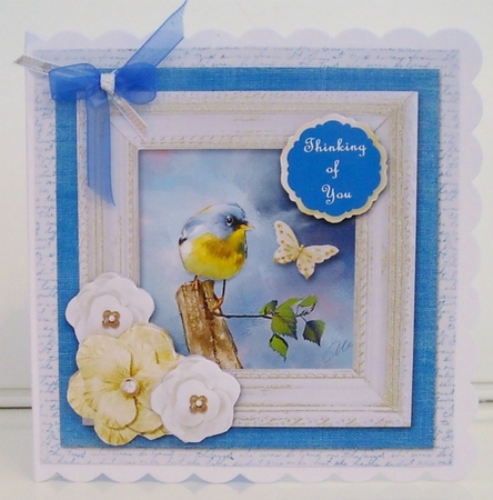 Bird in a Frame Birthday, Anniversary, Sympathy, Get Well, Thinking of you by Pam Stubley