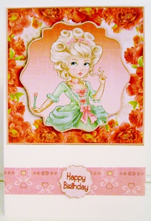 Card Topper  Victorian  Girl 114 by Pam Stubley