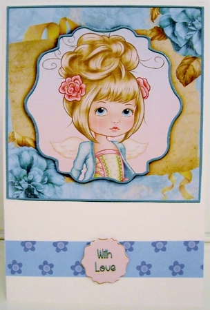 Card Topper Beautiful Girl 117 by Pam Stubley
