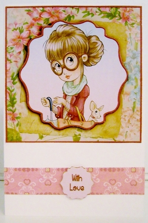 Card Topper Beautiful Girl 119 by Pam Stubley
