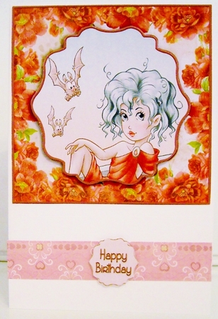 Card Topper  Cute  Girl 120 by Pam Stubley
